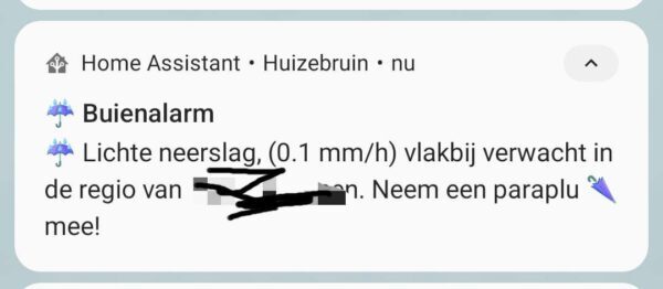 Buienalarm voor Home Assistant 6